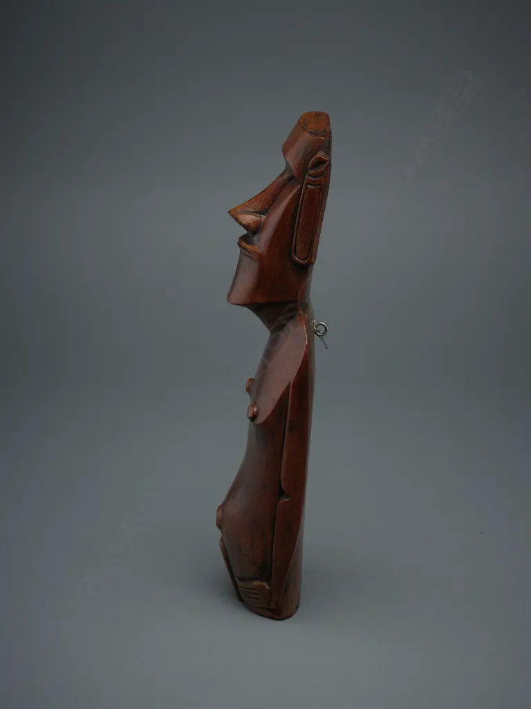 Wooden moai figure - Easter Island, Image 1++